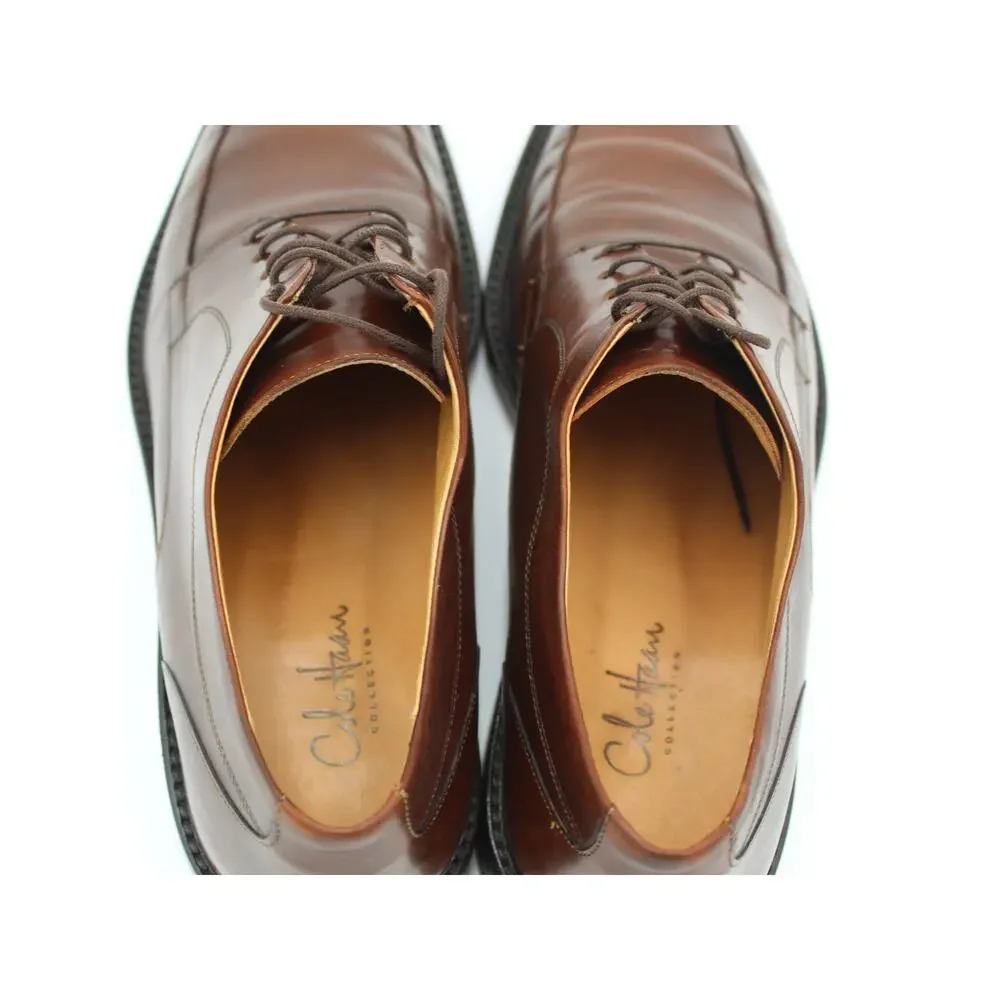 Cole Haan Mens Size 10 Brown Leather Derby Dress Shoes Italy Luxury